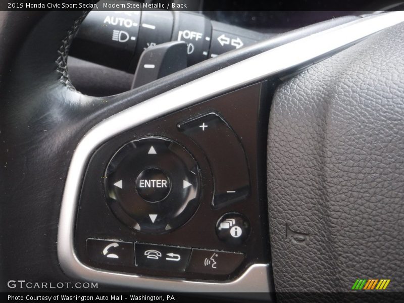 Modern Steel Metallic / Black 2019 Honda Civic Sport Sedan