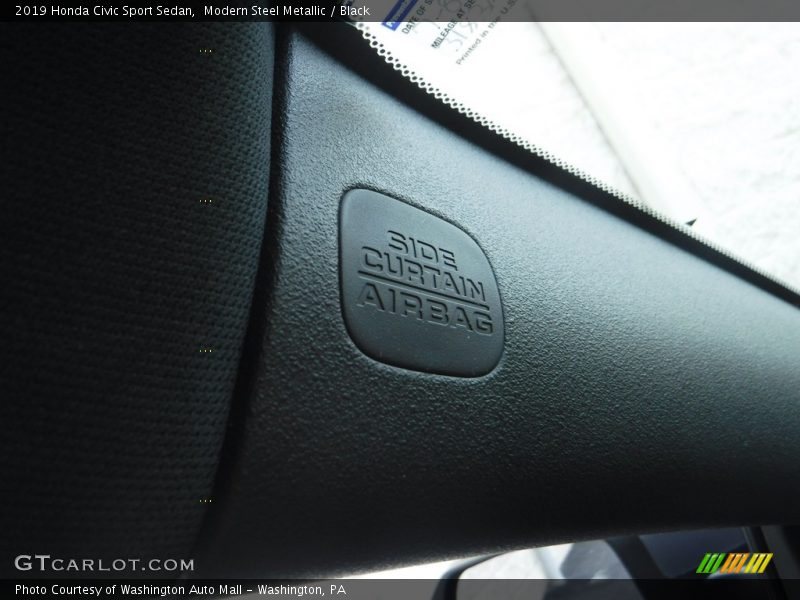 Modern Steel Metallic / Black 2019 Honda Civic Sport Sedan