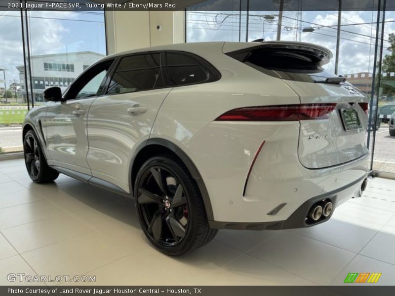 Yulong White / Ebony/Mars Red 2021 Jaguar F-PACE SVR