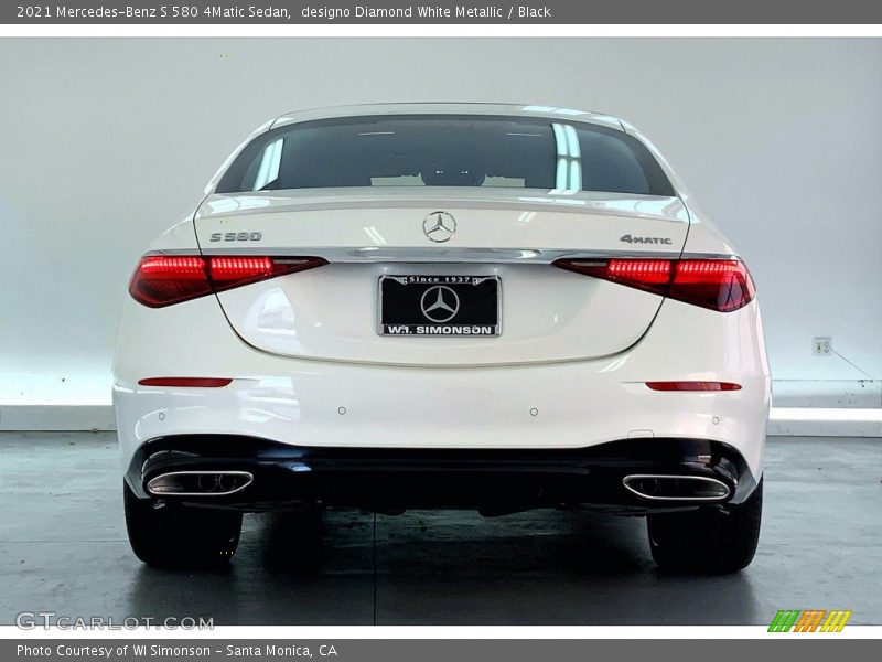 designo Diamond White Metallic / Black 2021 Mercedes-Benz S 580 4Matic Sedan