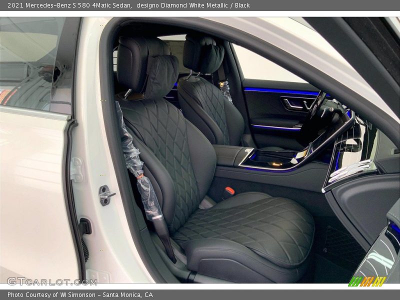 designo Diamond White Metallic / Black 2021 Mercedes-Benz S 580 4Matic Sedan