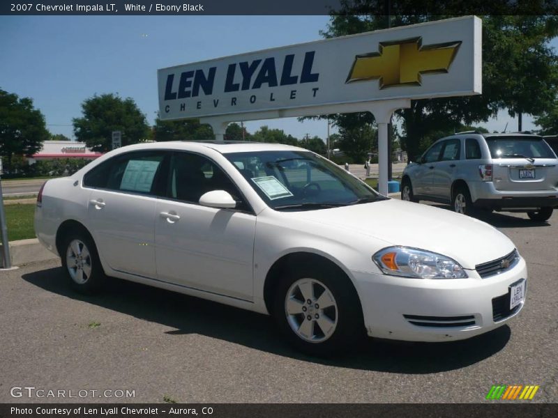White / Ebony Black 2007 Chevrolet Impala LT