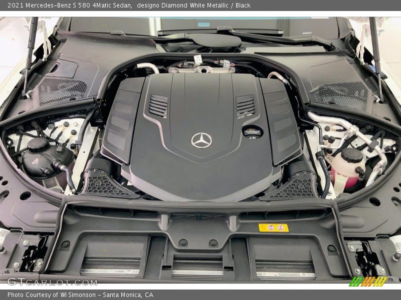 designo Diamond White Metallic / Black 2021 Mercedes-Benz S 580 4Matic Sedan