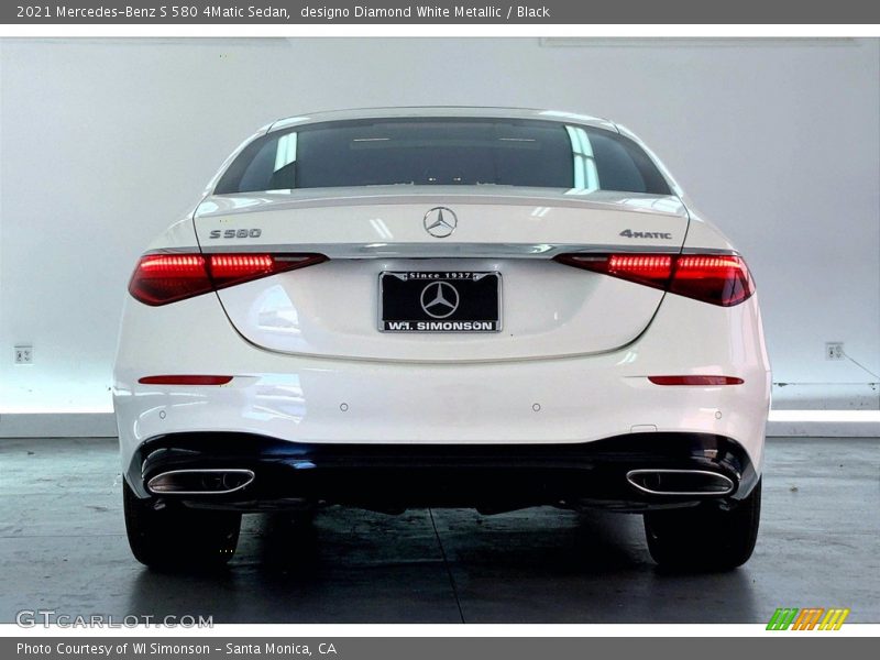 designo Diamond White Metallic / Black 2021 Mercedes-Benz S 580 4Matic Sedan