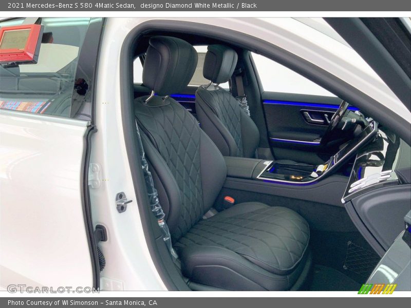 designo Diamond White Metallic / Black 2021 Mercedes-Benz S 580 4Matic Sedan