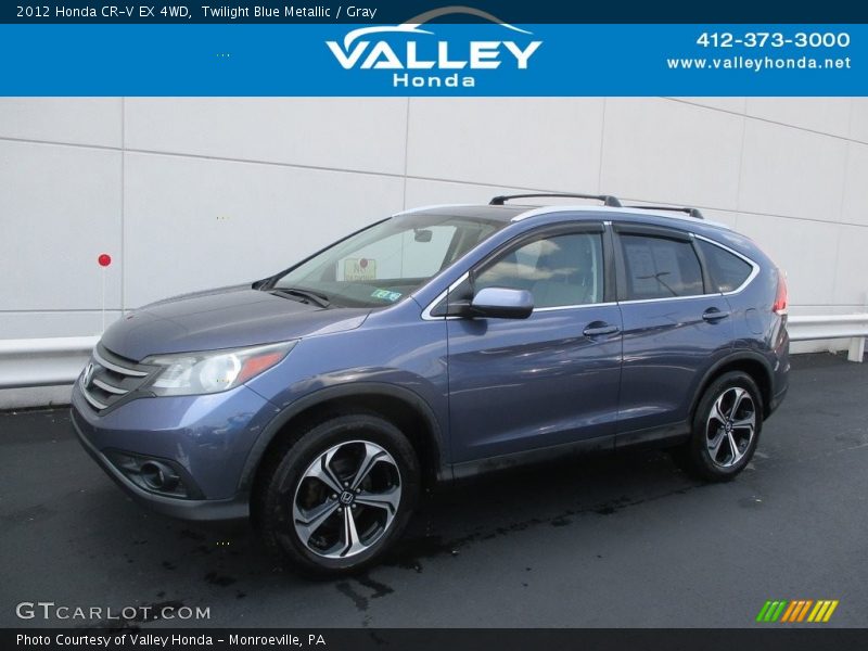 Twilight Blue Metallic / Gray 2012 Honda CR-V EX 4WD
