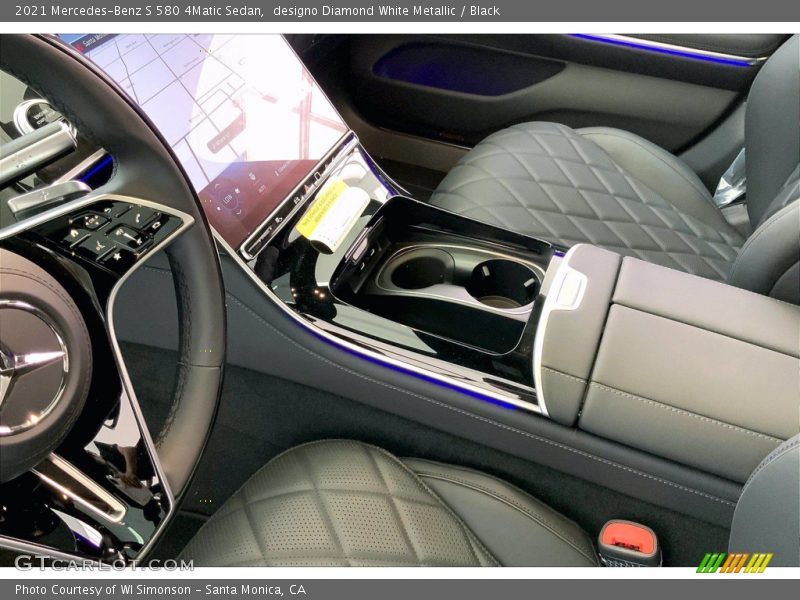 designo Diamond White Metallic / Black 2021 Mercedes-Benz S 580 4Matic Sedan