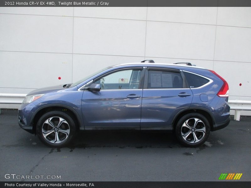 Twilight Blue Metallic / Gray 2012 Honda CR-V EX 4WD