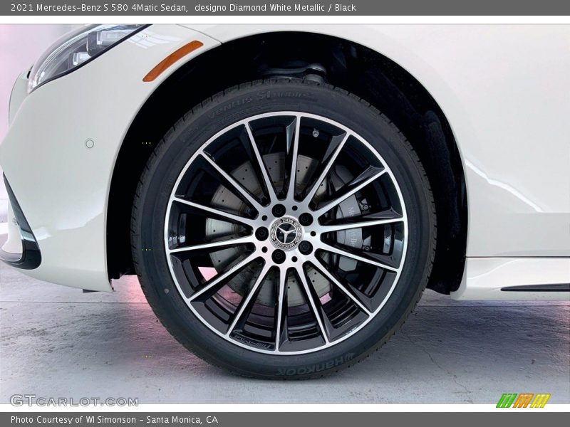 designo Diamond White Metallic / Black 2021 Mercedes-Benz S 580 4Matic Sedan