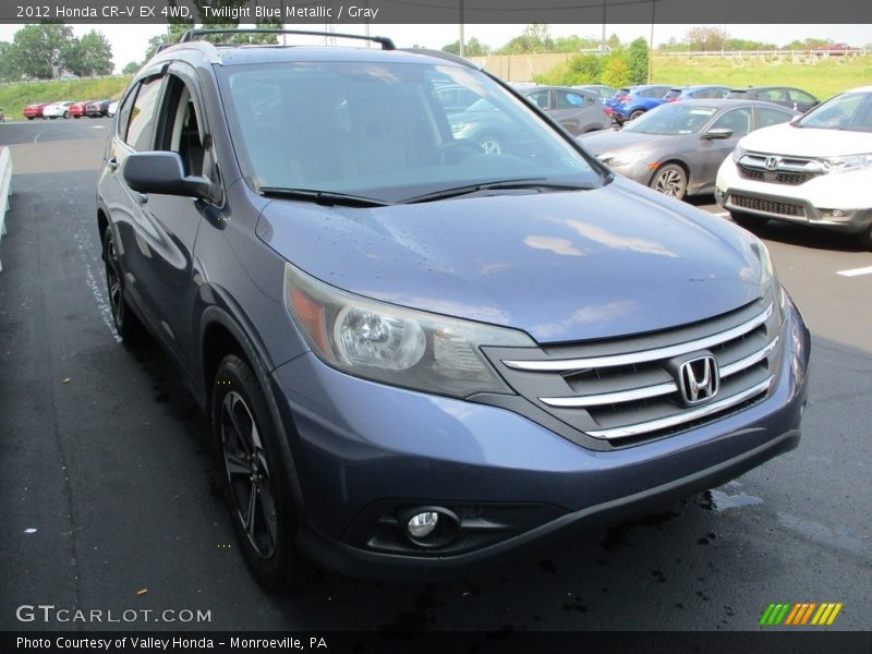 Twilight Blue Metallic / Gray 2012 Honda CR-V EX 4WD