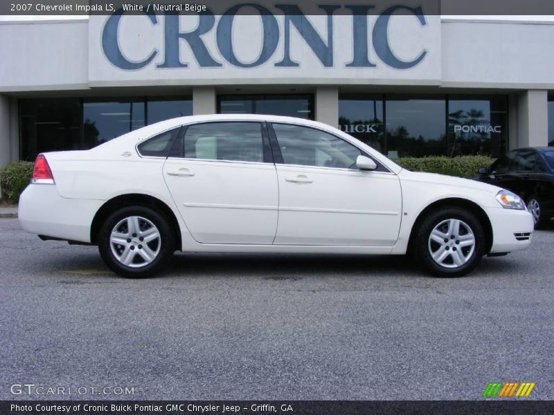White / Neutral Beige 2007 Chevrolet Impala LS
