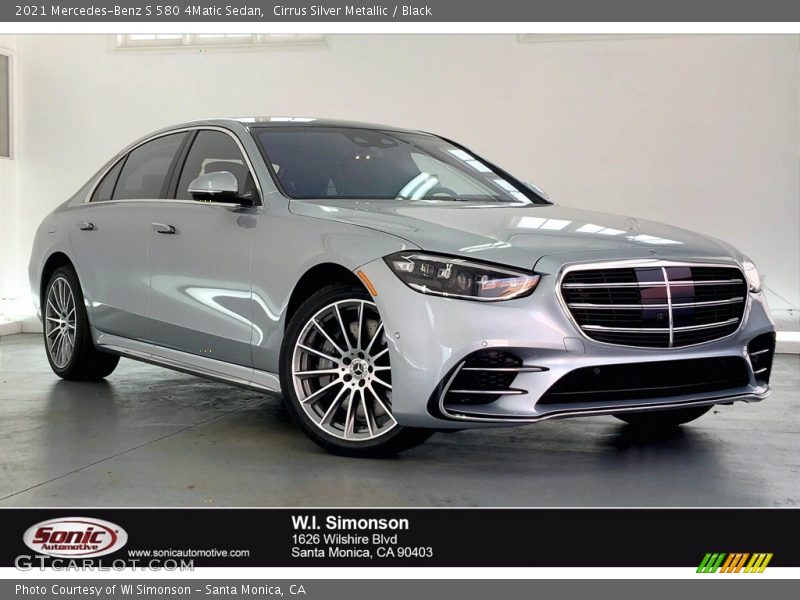 Cirrus Silver Metallic / Black 2021 Mercedes-Benz S 580 4Matic Sedan