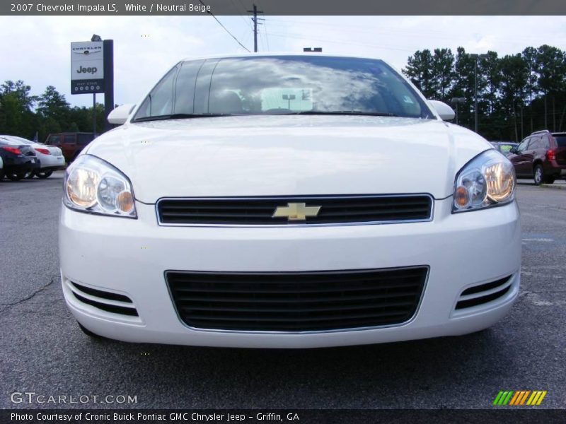 White / Neutral Beige 2007 Chevrolet Impala LS