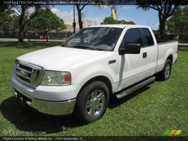 Oxford White / Medium/Dark Flint 2008 Ford F150 XLT SuperCab