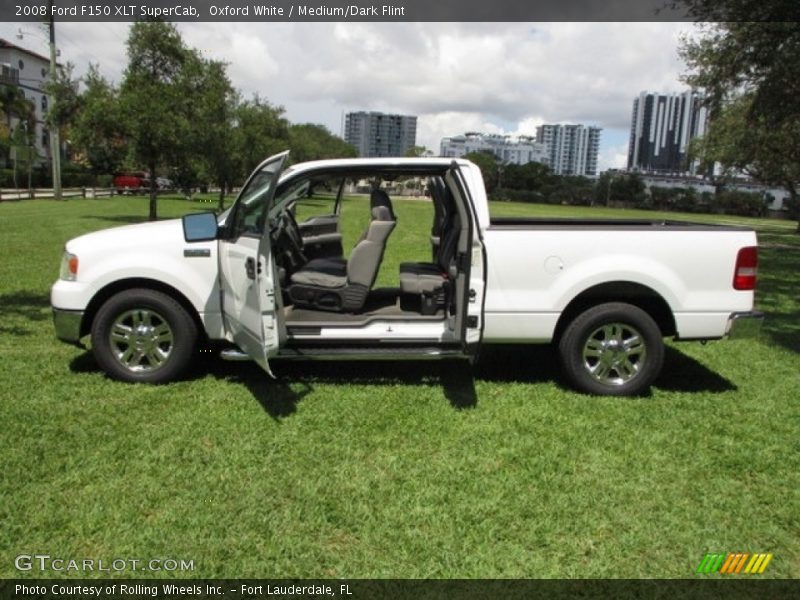 Oxford White / Medium/Dark Flint 2008 Ford F150 XLT SuperCab