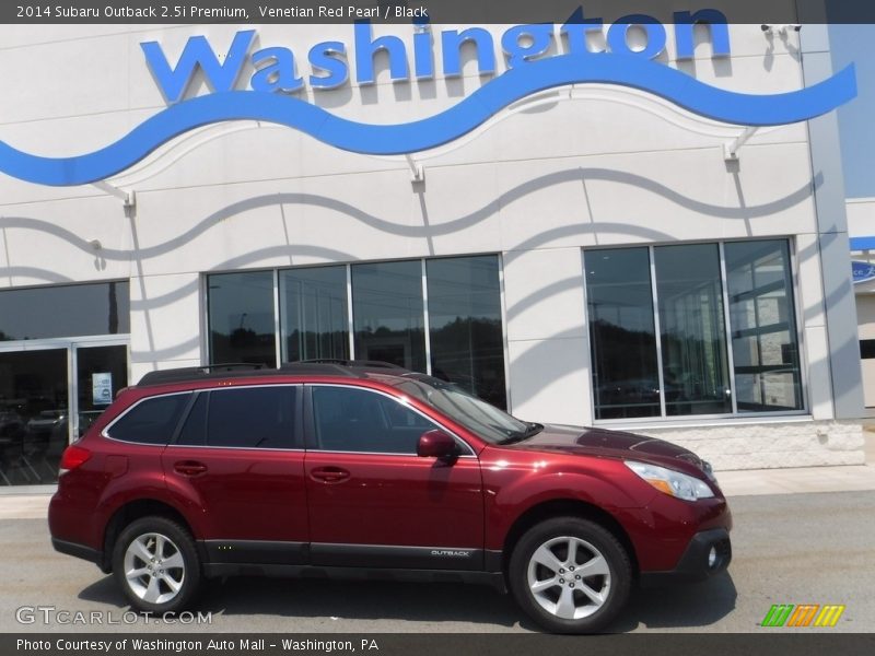 Venetian Red Pearl / Black 2014 Subaru Outback 2.5i Premium