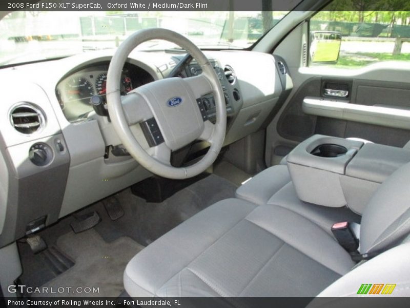 Oxford White / Medium/Dark Flint 2008 Ford F150 XLT SuperCab