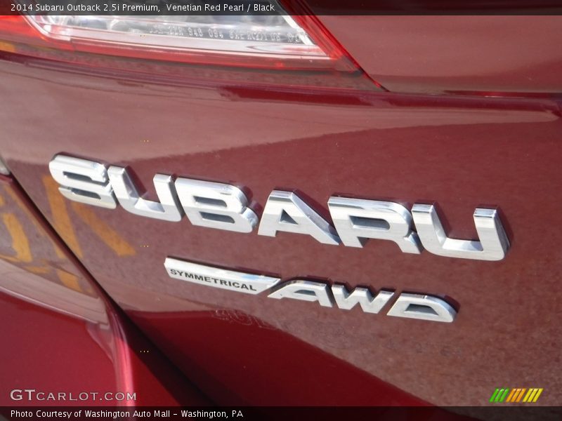 Venetian Red Pearl / Black 2014 Subaru Outback 2.5i Premium
