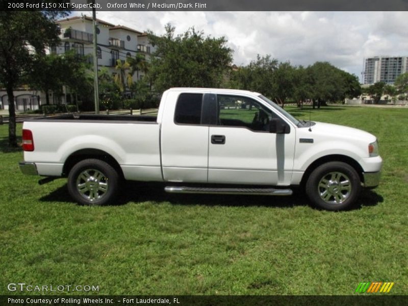 Oxford White / Medium/Dark Flint 2008 Ford F150 XLT SuperCab
