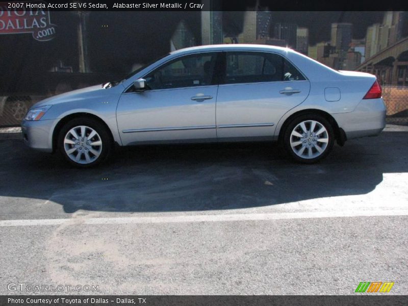 Alabaster Silver Metallic / Gray 2007 Honda Accord SE V6 Sedan