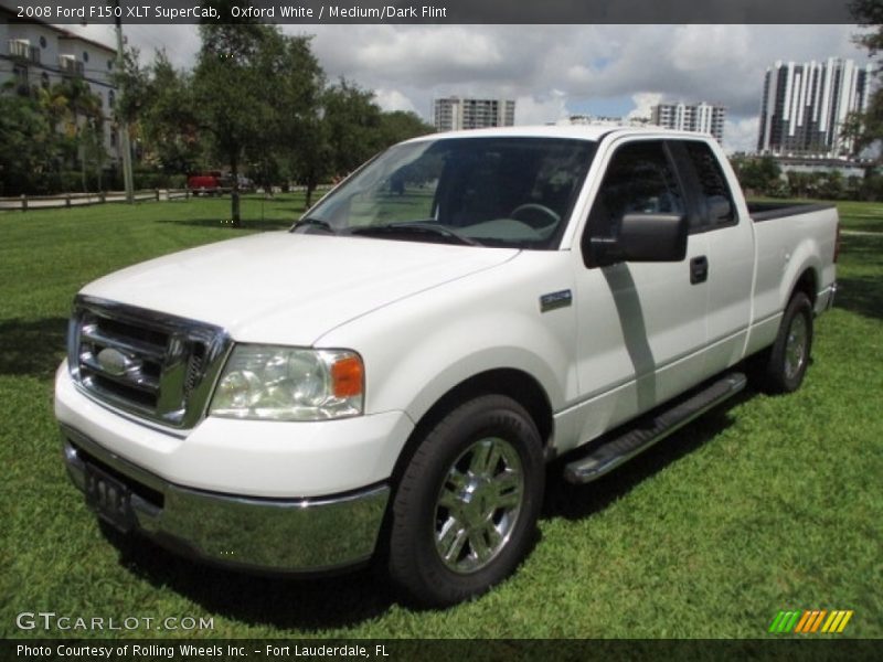 Oxford White / Medium/Dark Flint 2008 Ford F150 XLT SuperCab