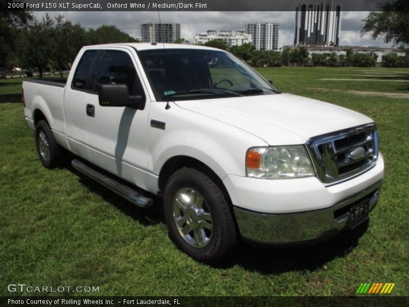 Oxford White / Medium/Dark Flint 2008 Ford F150 XLT SuperCab
