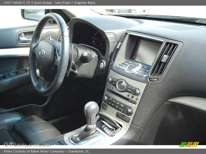 Ivory Pearl / Graphite Black 2007 Infiniti G 35 S Sport Sedan