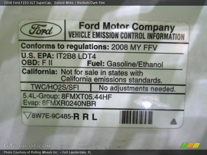 Oxford White / Medium/Dark Flint 2008 Ford F150 XLT SuperCab