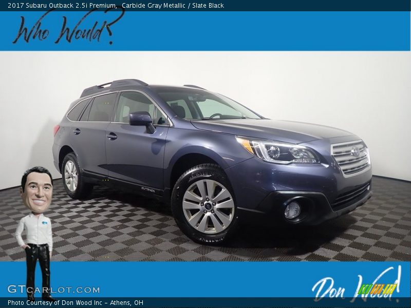 Carbide Gray Metallic / Slate Black 2017 Subaru Outback 2.5i Premium