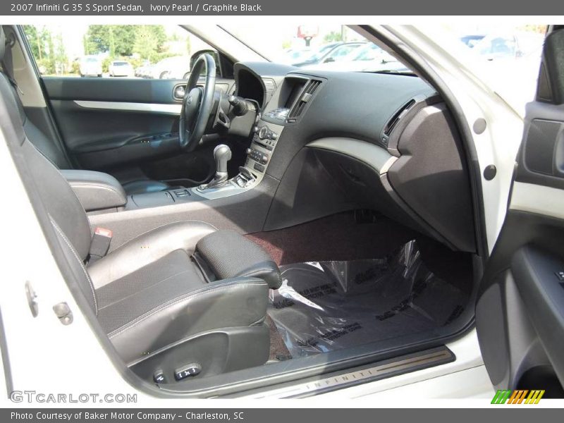 Ivory Pearl / Graphite Black 2007 Infiniti G 35 S Sport Sedan