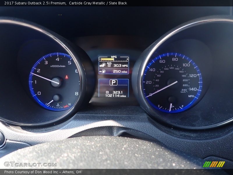 Carbide Gray Metallic / Slate Black 2017 Subaru Outback 2.5i Premium