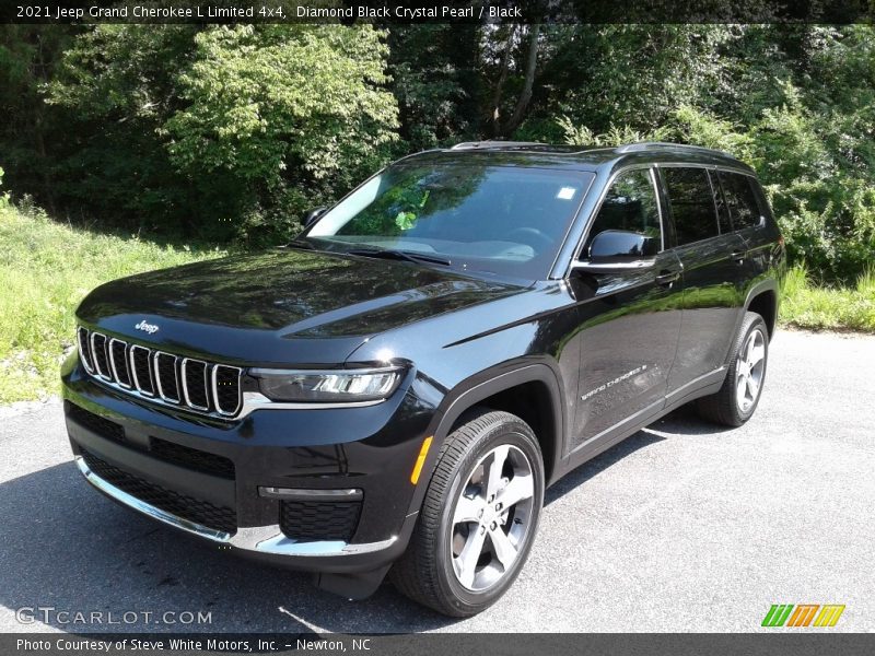 Diamond Black Crystal Pearl / Black 2021 Jeep Grand Cherokee L Limited 4x4