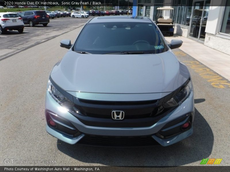 Sonic Gray Pearl / Black 2020 Honda Civic EX Hatchback