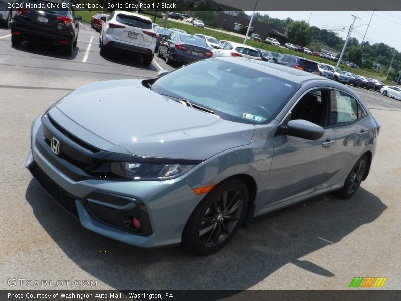 Sonic Gray Pearl / Black 2020 Honda Civic EX Hatchback