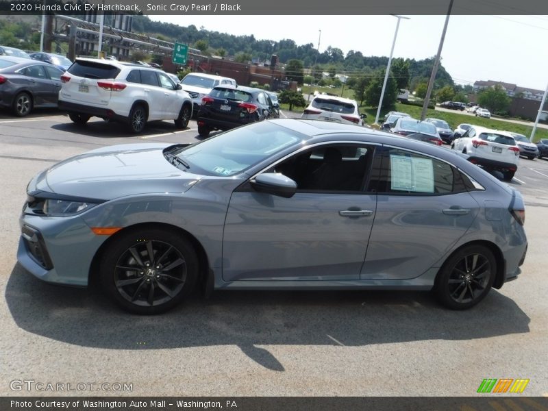 Sonic Gray Pearl / Black 2020 Honda Civic EX Hatchback