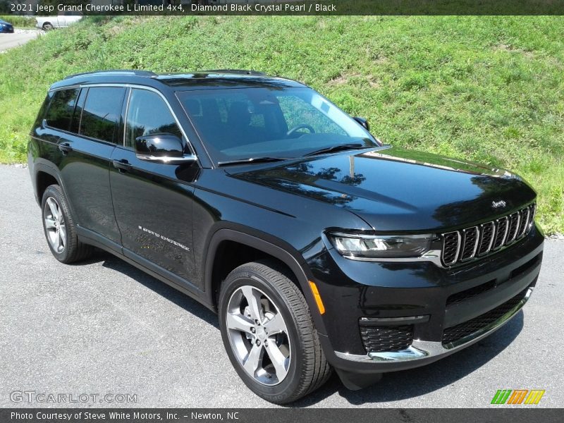 Diamond Black Crystal Pearl / Black 2021 Jeep Grand Cherokee L Limited 4x4