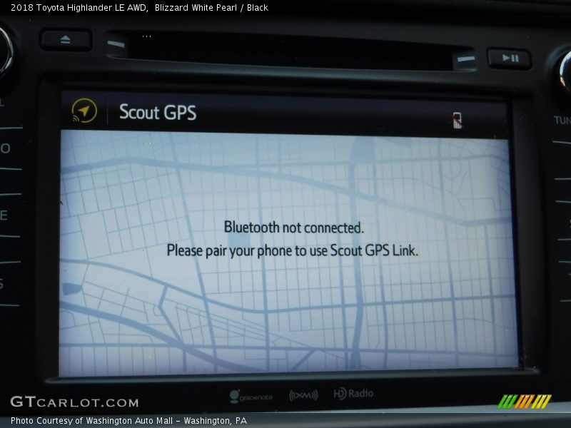 Blizzard White Pearl / Black 2018 Toyota Highlander LE AWD