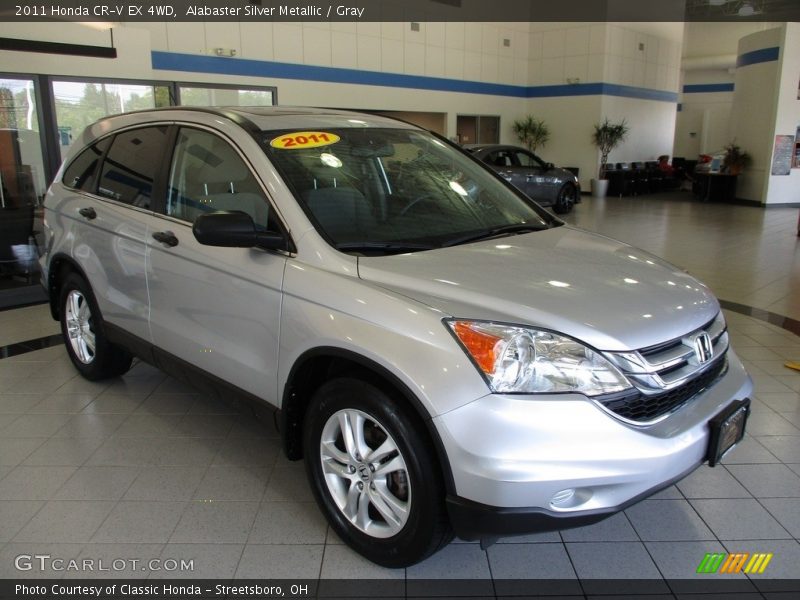 Alabaster Silver Metallic / Gray 2011 Honda CR-V EX 4WD
