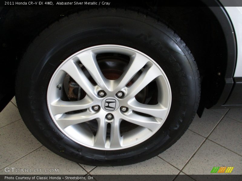 Alabaster Silver Metallic / Gray 2011 Honda CR-V EX 4WD