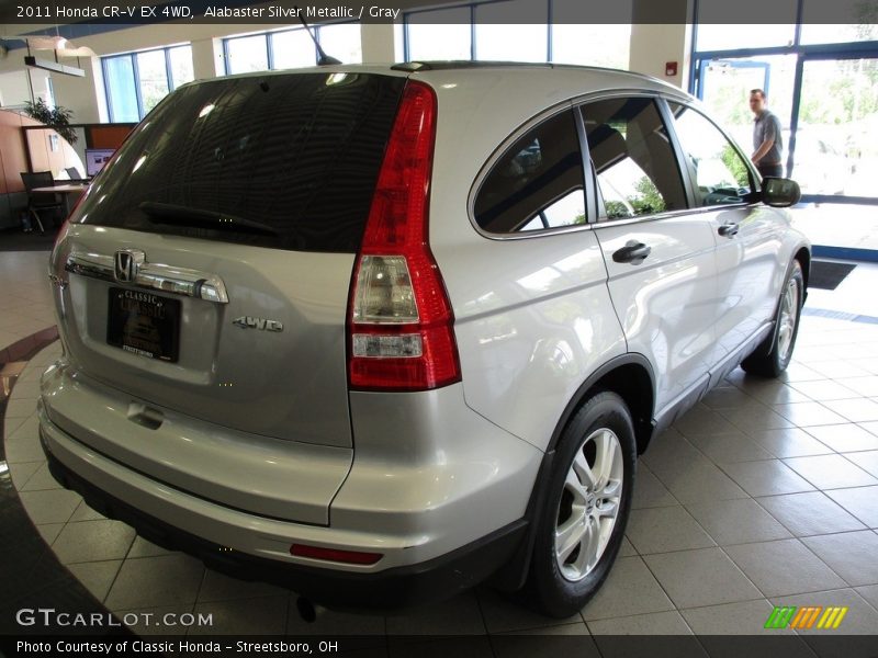 Alabaster Silver Metallic / Gray 2011 Honda CR-V EX 4WD