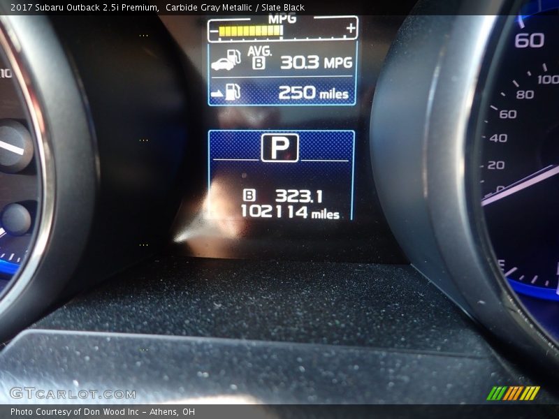 Carbide Gray Metallic / Slate Black 2017 Subaru Outback 2.5i Premium