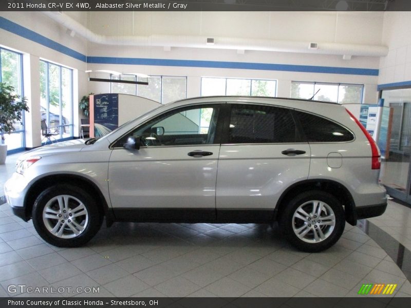 Alabaster Silver Metallic / Gray 2011 Honda CR-V EX 4WD