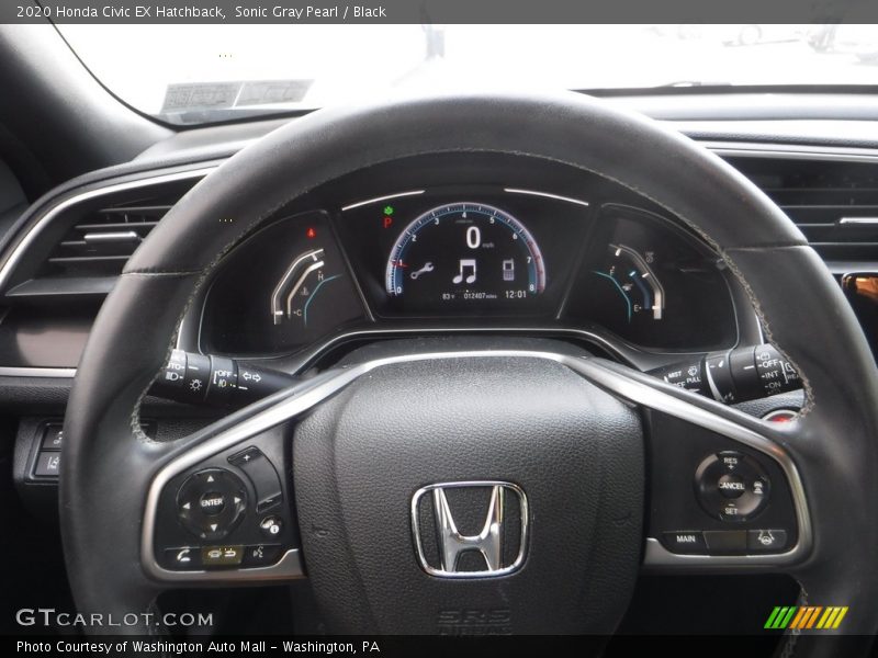 Sonic Gray Pearl / Black 2020 Honda Civic EX Hatchback