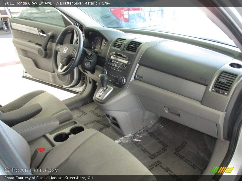 Alabaster Silver Metallic / Gray 2011 Honda CR-V EX 4WD