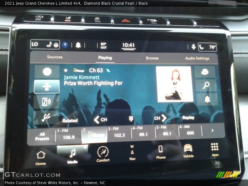 Diamond Black Crystal Pearl / Black 2021 Jeep Grand Cherokee L Limited 4x4