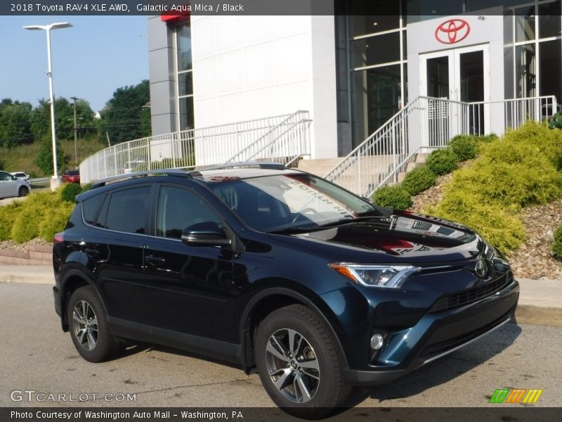 Galactic Aqua Mica / Black 2018 Toyota RAV4 XLE AWD