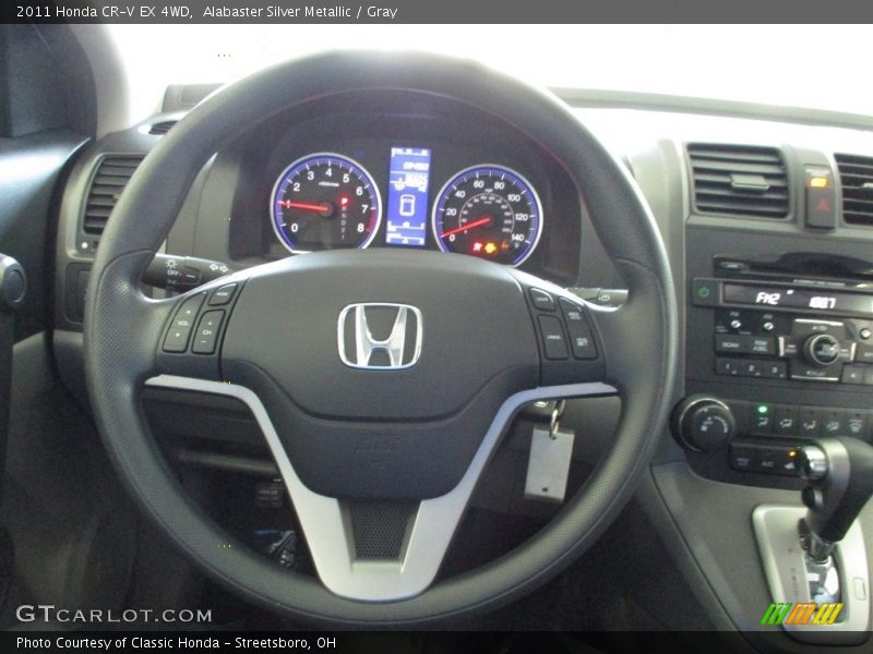 Alabaster Silver Metallic / Gray 2011 Honda CR-V EX 4WD
