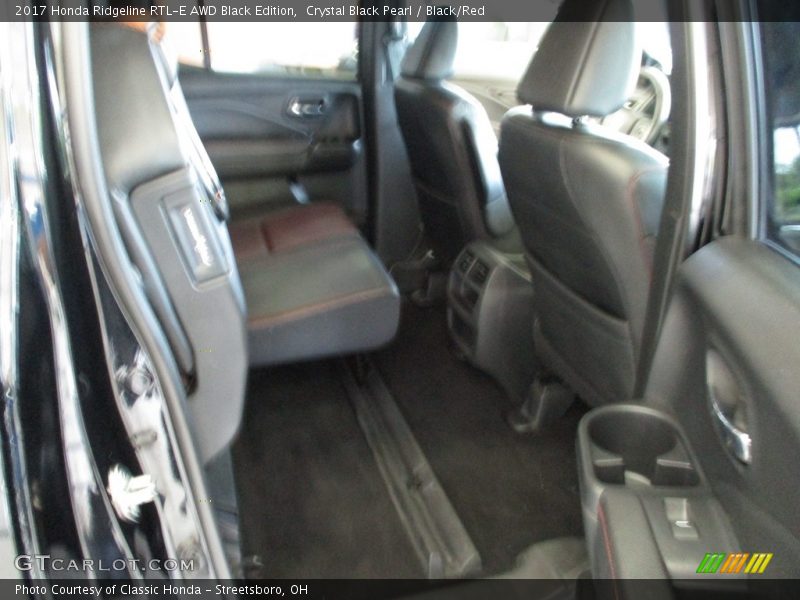 Crystal Black Pearl / Black/Red 2017 Honda Ridgeline RTL-E AWD Black Edition