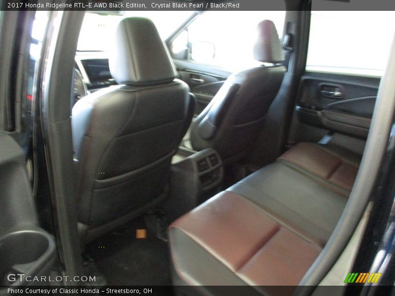 Crystal Black Pearl / Black/Red 2017 Honda Ridgeline RTL-E AWD Black Edition