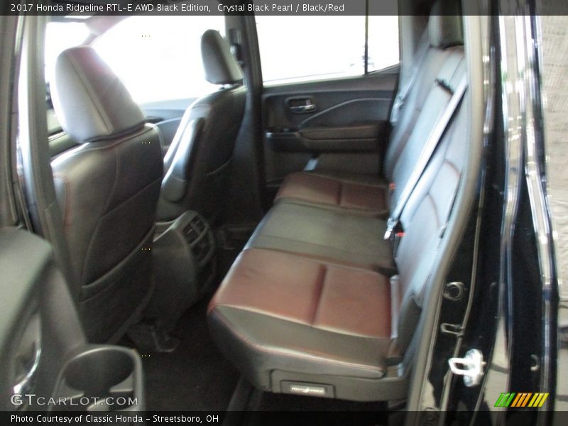 Crystal Black Pearl / Black/Red 2017 Honda Ridgeline RTL-E AWD Black Edition